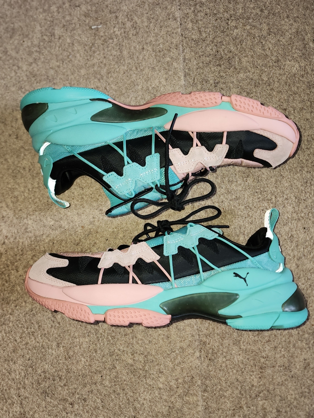 Puma LQDCell Men's Omega Manga Cult Pink Teal Colorblock Sneakers | M8